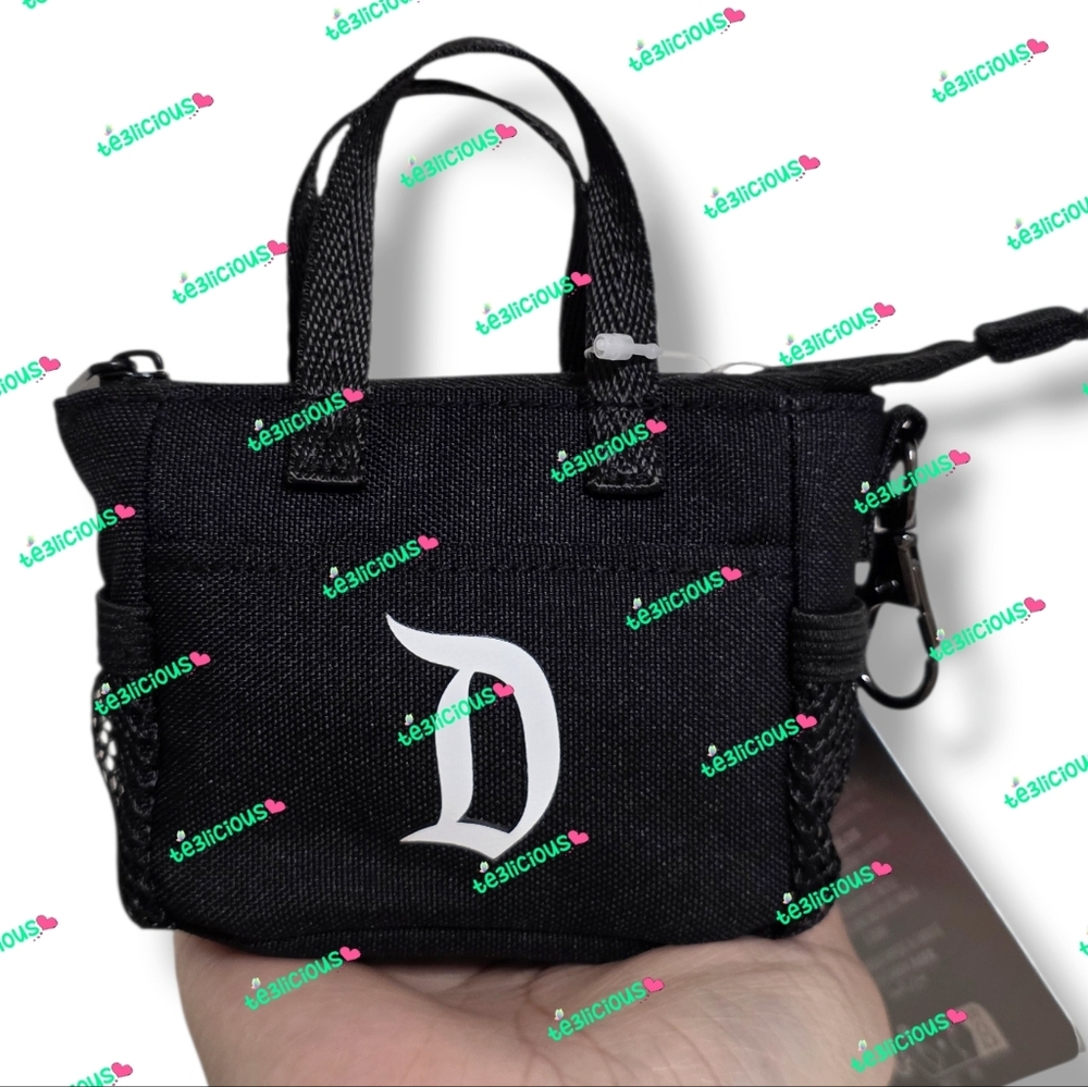 DISNEY PARKS MICRO MINI TOTE BLACK KEYCHAIN CHARM
